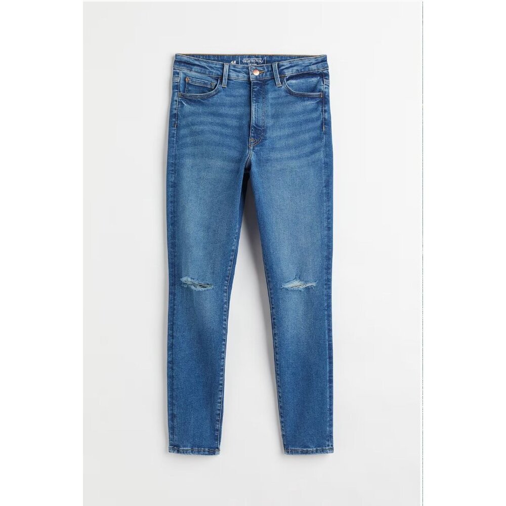 H&M  True To You Skinny High Jeans Blue Size XXL